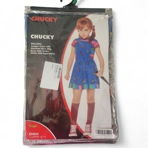 Chucky Girls Costume Dress with Striped Shirt